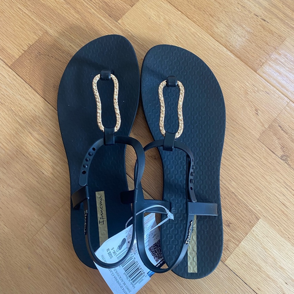 Impanema black sandals.  US Size 7